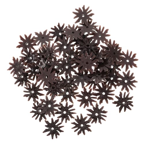 Generisch 50 Stück Modellbaumfüße Baumhalter aus Kunststoff Scenic Decoration Baumbasishalter Architekturmodellbäume Basis Miniaturlaub Baumständer Zubehör für Modellbäume Plastik Kaffee von Generisch