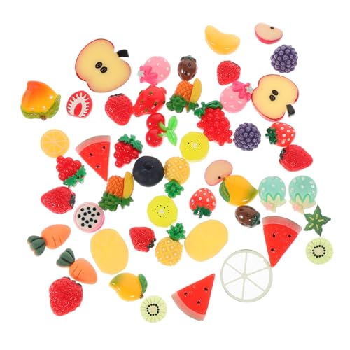 Generisch 50 Stück Simuliertes Obstset Mini-Fruchtmodell Mini-Modell mit lebensechten Früchten Miniatur-Fake-Obst Künstliche Obstdekoration Mini-Obst-Requisite künstliches Obstzubehör Harz von Generisch