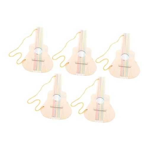 Generisch 5St Doodle-Zeichnungsgitarre akustische Gitarre ständer Gitarre Akustikgitarrenständer Gitarre bastelset für handgemachte DIY Holzgitarre DIY Holzgitarrenmodell Khaki von Generisch