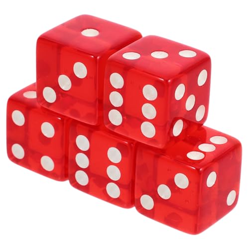 Generisch 5er Set Große Transparente Spielwürfel Bunte Würfel Für Brettspiele Party Spiele Und Spielrequisiten Ideal Als Party Und Für Spieleabende von Generisch