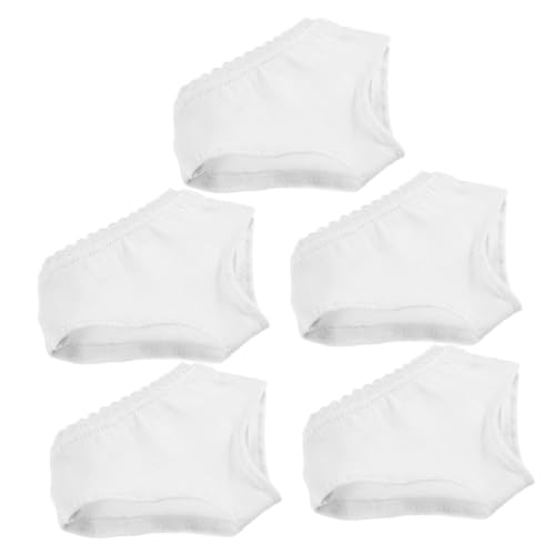 Generisch 5st Puppe Höschen Zubehör Für Puppenunterwäsche Puppe Vorgeben Puppenslips Zubehör Für Puppenkostüme Puppe Kostüm Kleidung Zubehör Für Puppenwindeln Kohlbeet-Puppen Stoff Weiß von Generisch