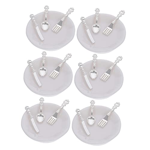 Mini-Geschirr-Set 6 Sets Puppenhaus-besteck Dekoratives Mini-besteck Wohndekor-Akzente von Generisch