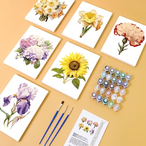 Generisch 6-teiliges digitales Malset, DIY handgemaltes Ölgemäldeset, 15 * 20 cm, digitales Ölgemälde für Erwachsene, geeignet für Erwachsene und Anfänger, mit Pinsel-Acrylfarbe Generisch 6-teiliges digitales Malset, DIY handgemaltes Ölgemäldeset, 15 * 20 cm, digitales Ölgemälde für Erwachsene, geeignet für Erwachsene und Anfänger, mit Pinsel-Acrylfarbe von Generisch