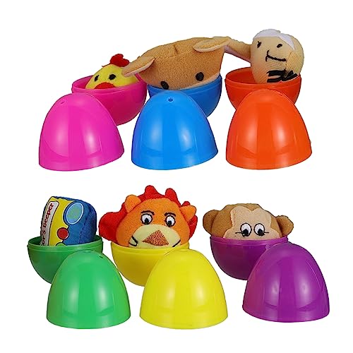 Generisch 6St Plüschpuppeneier Plüschtiere easter eggs easter toys egg maging plush toy easter presents osterdekoration ei dekorative eier für zu hause ostern gefüllte eier Plastik von Generisch