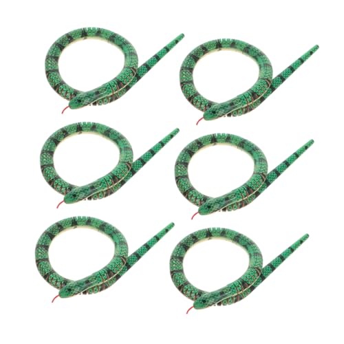 Generisch 6st Kniffliges Schlangenspielzeug Solide Schlangenfigur Wackeln Schlangen Schlangen-geburtstagsdekorationen Flexible Schlangendekoration Flexibles Schlangenmodell Holz von Generisch