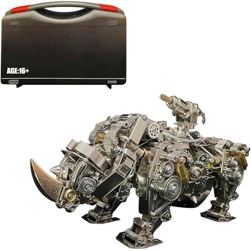Generisch 700+PCS 3D mechanisches Nashorn Puzzle, DIY Metall zusammengesetztes mechanisches Tiermodell, einschließlich versteckter zusammengesetzter Maschinen für Ornamente Generisch 700+PCS 3D mechanisches Nashorn Puzzle, DIY Metall zusammengesetztes mechanisches Tiermodell, einschließlich versteckter zusammengesetzter Maschinen für Ornamente von Generisch