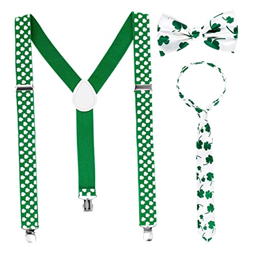 Generisch 7St falscher Schnurrbart faschingskostüme karnevalskostüme Kostümzubehör Carnival Costume Partyhüte Foto-Requisiten grüne Fliege st. Patricks Day Schnurrbart Partygeschenke Green von Generisch