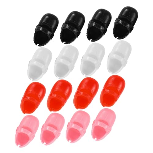 Generisch 8 Paare Miniaturpuppenschuhe Flache Kunststoffschuhe für Puppen Zubehör für Puppenmode und Kreative Spielstunden von Generisch