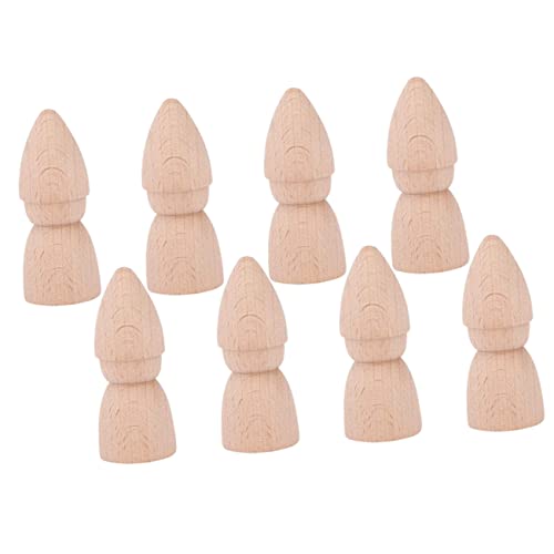 Generisch 8 Stück Holz Puppe Anbindung Scheibengardinen Unlackierte Holzpflöcke Steckpuppen Unvollendet Holzhandwerk Selber Machen Dekorative Puppe DIY Unfertige Puppen Aus Holz Peg-Puppen von Generisch