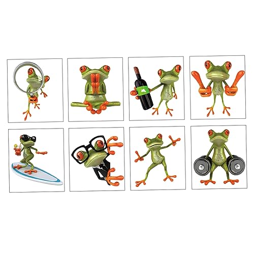 Generisch 8 Stück Kreative Frosch Autoaufkleber Autoaufkleber Autodekoration Nagelaufkleber Cartoon Aufkleber Fensteraufkleber Dekorative Aufkleber Frösche Wandaufkleber Frösche von Generisch