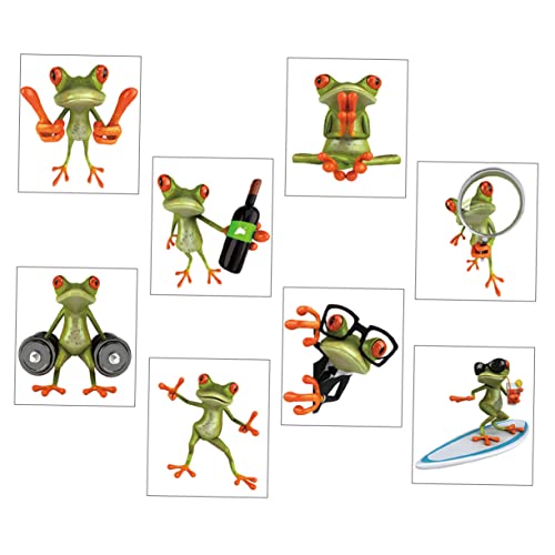 Generisch 8 Stück Kreative Frosch Autoaufkleber Nagelaufkleber Cartoon Aufkleber Auto Auto Aufkleber Dekorative Aufkleber Frösche Muster Aufkleber Fensteraufkleber Dekorativer von Generisch