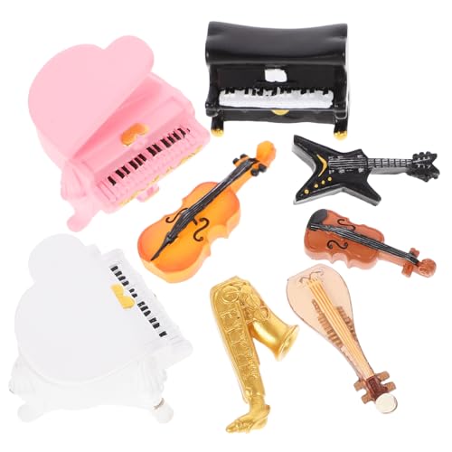 Generisch 8 Stück Miniaturmusikinstrumente Teiliges Deko für Puppenhaus mit Cello Saxophon Pipa Gitarre Klavier Realistische Miniaturfiguren aus Robustem Harz für DIY Projekte Generisch 8 Stück Miniaturmusikinstrumente Teiliges Deko für Puppenhaus mit Cello Saxophon Pipa Gitarre Klavier Realistische Miniaturfiguren aus Robustem Harz für DIY Projekte von Generisch