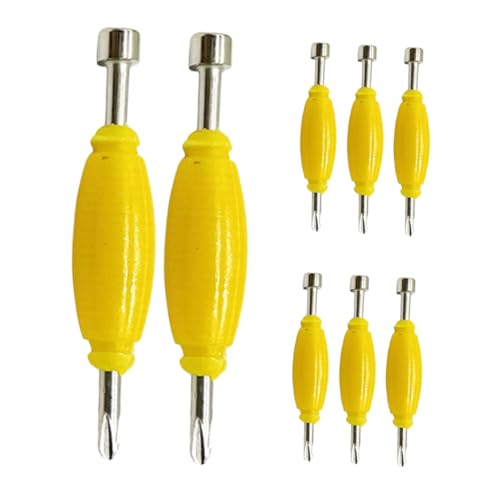 Generisch 8 Stück Skateboard-schraubendreher Reversibel Werkzeug Doppelkopf-schraubendreher Stimmen Automatisch Ratsche Tuning-Tool Treiber Schlüssel Elektroschrauber Finger Plastik Yellow von Generisch
