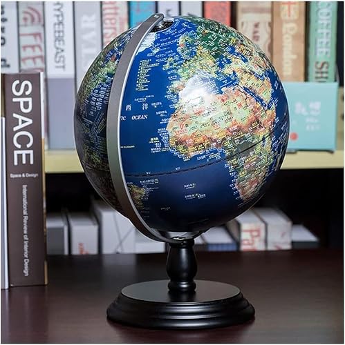 Generisch 8 Zoll großer Blauer Globus mit Ständer – Interaktiver Globus for Kinder und als Bürodekoration(B 20cm) von Generisch