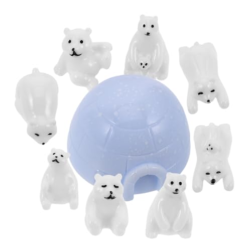 Generisch 9 Stück Realistische Miniatur-bären, Mini- -Tier, Winzige Harzfiguren, Kleine Tier-miniaturen, Iglu-Figur, DIY-landschaftsbau-Dekoration Generisch 9 Stück Realistische Miniatur-bären, Mini- -Tier, Winzige Harzfiguren, Kleine Tier-miniaturen, Iglu-Figur, DIY-landschaftsbau-Dekoration von Generisch