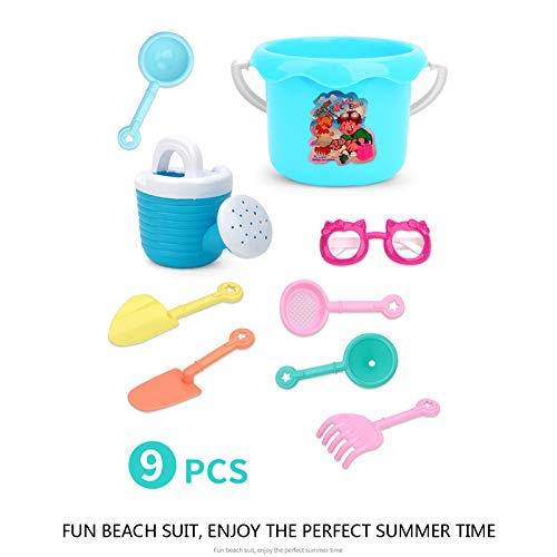 Generisch 9in1 Sand Toys Set Innovatives Sand-Spielset Im Handtaschenformat Kompakt Und Platzsparend 3 Liter Eimer Mit 6 Sandspielzeugen Zum Graben Formen Sieben Rechen von Generisch