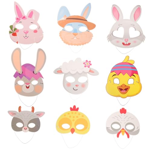 Generisch 9st Papiermaske Maskenkostüm Schreimaske Streifen Dekorationen Fuchs Wolf Halloween-maske Led-maske Pore Säubern -stirnband Tierische Maske Kindermaske Ostermaske Generisch 9st Papiermaske Maskenkostüm Schreimaske Streifen Dekorationen Fuchs Wolf Halloween-maske Led-maske Pore Säubern -stirnband Tierische Maske Kindermaske Ostermaske von Generisch