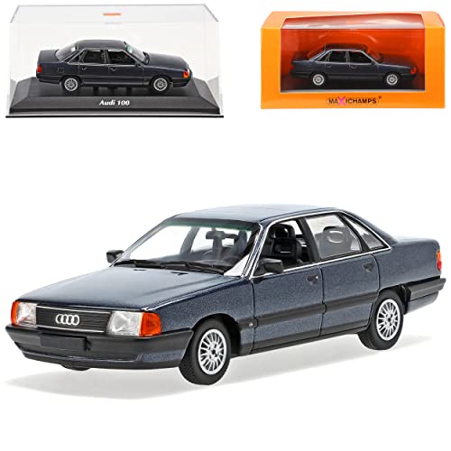 Generisch A*U*D*I 100 4C Limousine Blau Metallic 1990-1994 1/43 Minichamps Maxichamps Modell Auto von Generisch