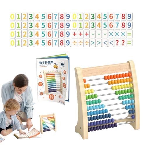 Generisch Abakus für Kindermathematik, Mathe Zählspielzeug Aus Holz, 10 Reihiger Abakus Aus Holzrahmen mit Bunten Perlen, Klein und Tragbar, Pädagogisches Spielzeuggeschenk für Kinder Ab 3 Jahren Generisch Abakus für Kindermathematik, Mathe Zählspielzeug Aus Holz, 10 Reihiger Abakus Aus Holzrahmen mit Bunten Perlen, Klein und Tragbar, Pädagogisches Spielzeuggeschenk für Kinder Ab 3 Jahren von Generisch