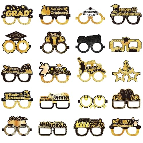 Generisch Abschlussbrille Aus Pappe | 20 Stück Fotoaccessoires Für Fotobox - Papier Sehhilfen Leicht Feiertagsbedarf Deko Für Klassenraum Schule Generisch Abschlussbrille Aus Pappe | 20 Stück Fotoaccessoires Für Fotobox - Papier Sehhilfen Leicht Feiertagsbedarf Deko Für Klassenraum Schule von Generisch