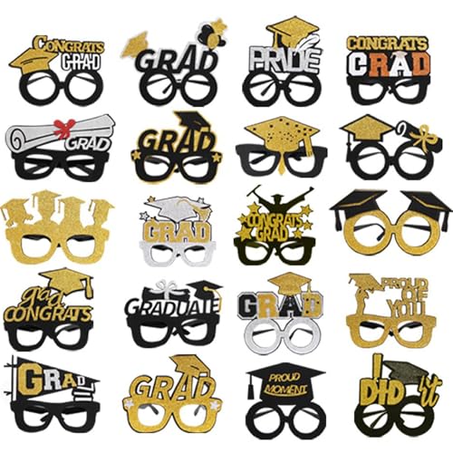 Generisch Abschlussbrillen - 20 Stück Fotobox Requisiten für den Jahrgang 2025,Partyzubehör und Fotoshooting-Requisiten für Abschlussporträts, Jahrbücher und Abiturienten des Generisch Abschlussbrillen - 20 Stück Fotobox Requisiten für den Jahrgang 2025,Partyzubehör und Fotoshooting-Requisiten für Abschlussporträts, Jahrbücher und Abiturienten des von Generisch