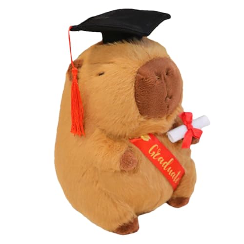 Generisch Abschlussgefüllter Tier - Entzückende Capybara Trading Cap, Perfect Abschlussgeschenk für Kinder und Erwachsene | Weiche umarmende Puppe für Highschool -Absolventen, Party - und Glückwuns Generisch Abschlussgefüllter Tier - Entzückende Capybara Trading Cap, Perfect Abschlussgeschenk für Kinder und Erwachsene | Weiche umarmende Puppe für Highschool -Absolventen, Party - und Glückwuns von Generisch