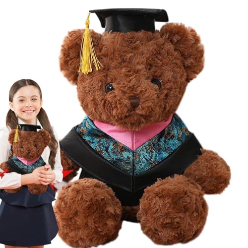 Generisch Abschlussplüsch, ausgestopfter Abschlussbär,Nettes Wurfkissen für Kinder | Graduation Bear Plüschpuppe mit Kleidung und Naptime Stofftier für eine Freundin Home School Party Generisch Abschlussplüsch, ausgestopfter Abschlussbär,Nettes Wurfkissen für Kinder | Graduation Bear Plüschpuppe mit Kleidung und Naptime Stofftier für eine Freundin Home School Party von Generisch