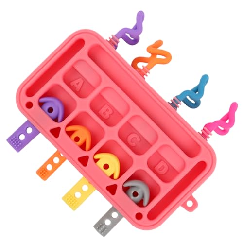 Generisch Activity Board, Silicone Plug-in Board Toys, Early Development Educational Toy for Kids Ages 1-3, Fine Motor Skill Building and Sensory Learning Playset, 17x15cm/6.69x5.91 inches von Generisch