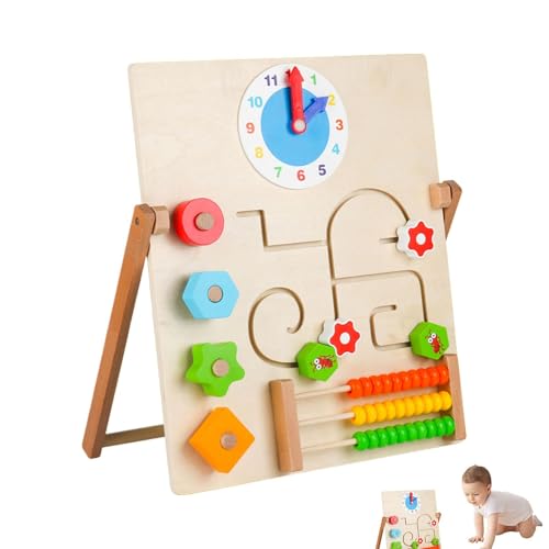 Generisch Activity Board, Wooden Sensory Travel Toy, Educational Clock Activity Board, Perfect for for 3+ Year Old Babies, Ideal for Learning and Development The Go, 39x33x4.5 cm Generisch Activity Board, Wooden Sensory Travel Toy, Educational Clock Activity Board, Perfect for for 3+ Year Old Babies, Ideal for Learning and Development The Go, 39x33x4.5 cm von Generisch