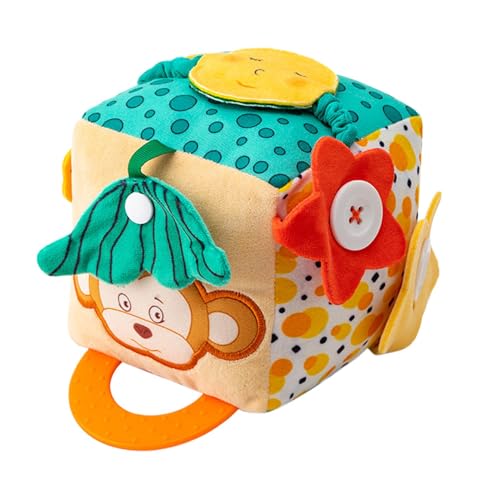 Generisch Activity Cube, Busy Cube Baby Tissue Box Toy, Compact Kids Travel Toys, 4.72 inches Toddler Gadgets Box for Thanksgiving, Early Education Plaything Sensory Development von Generisch