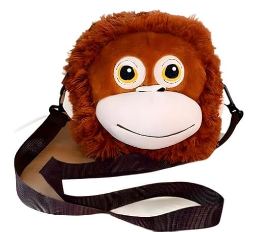 Generisch Affen-Rucksack-Spielzeug, lustige Simulation, kleine Affenpuppe, Kinderspielzeug, Puppenstoff. Puppenaccessoires (Brown, 22cm) von Generisch