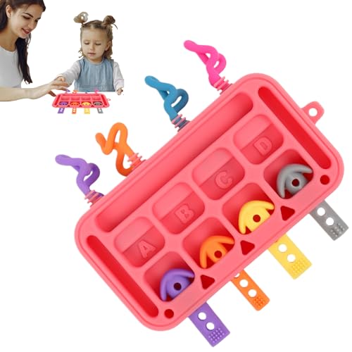 Generisch Aktivitätsbrett,Silikon-Steckspielzeug Mit Steckbrett - Frühförderspielzeug Für Kinder Ab 1 Jahr Lernspielzeug Mit Pädagogischem Effekt von Generisch