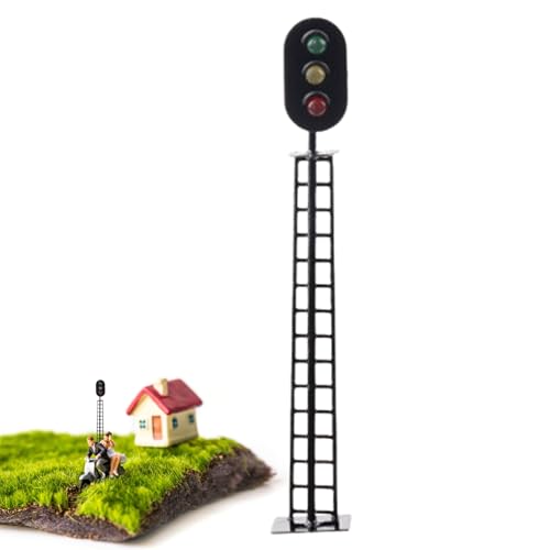 Ampelspielzeug, Ampelspielzeug Kinder,Bildungssimulationsmodell -Eisenbahnzug Signale | Signal Leichte Spielzeug, Stopp Licht Kinder, Handgefertigte Szenendekoration, Sandtischdekoration J von Generisch