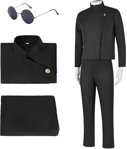 Generisch Anime Gojo Satoru High School Cosplay Kostüm Uniform für Männer, Satoru Cosplay Set Fanartikel Herren (Satoru, M) von Generisch