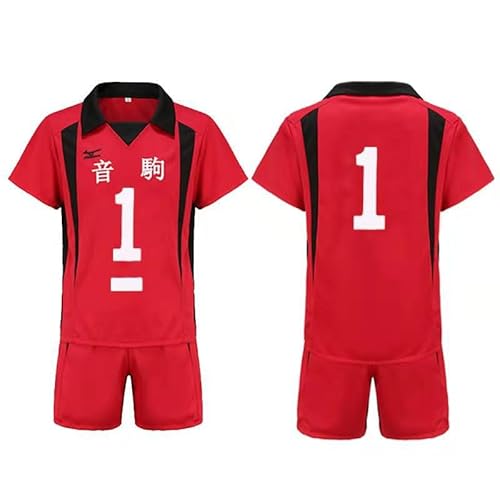 Generisch Anime Kostüm Jersey Karasuno High School Volleyball Uniform Cosplay Shirt Shorts Volleyball Jersey Halloween Jungen und Mädchen Kostüm (Kuroo Tetsurou, XL) von Generisch