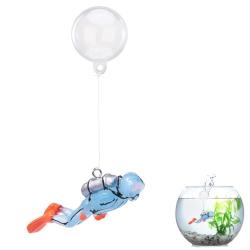 Generisch Aquarium Diver Dekorationen,Nachtleuchtender schwimmender Ball für Aquarien Attraktiv | Salzwasser-Aquarium-Zubehör, Fischspielzeug für Meeresszenen-Layout, Ornamente, Miniatur-Sandtisch von Generisch