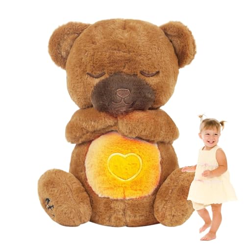 Generisch Atembär Schlafpuppe Beruhigend Plüsch | Beruhigende Musik Ausgestopfte Puppe, Weiche Babys Stofftiere Plüschspielzeug Für Mädchen Kinder Freunde von Generisch