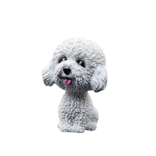 Generisch Auto Nickende Hundepuppe Nette Hundeverzierungen, Simulation Schütteln Kopf Hund Bobble-Head Innendekoration Wackelkopf Dashboard Dekoration von Generisch