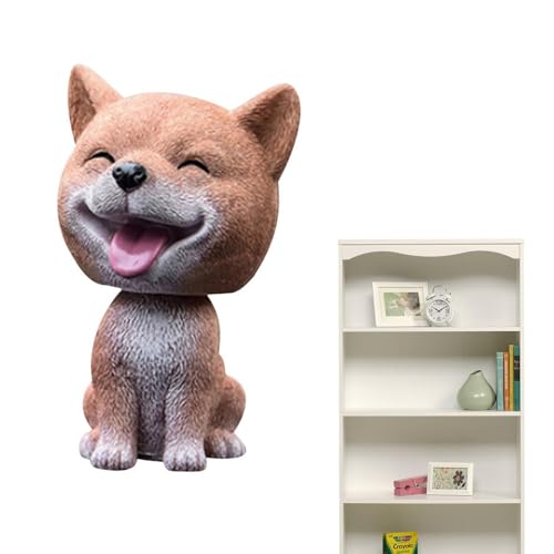 Generisch Auto Nickende Hundepuppe Nette Hundeverzierungen, Simulation Schütteln Kopf Hund Bobble-Head Innendekoration Wackelkopf Dashboard Dekoration von Generisch