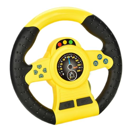 Generisch Auto Simulator Kinder Fahren Simulation Spielzeug 360 Grad rotierende Soundeffekte mit Cartoon-Musik Frühes Bildungsspielzeug für Kleinkinder, so tun Spiele Boy Girl Family Mock Driving von Generisch