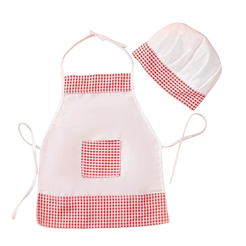 Generisch Baby Costume Toddler Easy Pay Attention to Comfortable Fit Polyester Baby Chef Outfit with Toddler Chef Hat and Apron for Photo Shoots and Dressing of 6-12 Months Children, Toy von Generisch