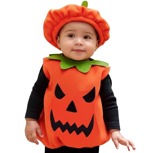 Generisch Baby Halloween Kürbiskostüm, Halloween Baby Kleidung Jungen Mädchen Pumpkin Body Overall Pumpkin Top Outfit Kostüm Strampler Bodysuit Jumpsuit Sets für Neugeborenes Generisch Baby Halloween Kürbiskostüm, Halloween Baby Kleidung Jungen Mädchen Pumpkin Body Overall Pumpkin Top Outfit Kostüm Strampler Bodysuit Jumpsuit Sets für Neugeborenes von Generisch