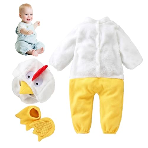 Generisch Baby -Hühnchen -Outfit, Baby -Rooster -Kostüm - Long Sleeve Plush Animal Hut Kostüm Schuhe Set - Fuzzy -Overall für Mädchen und, niedliche Cartoon -Strampler für Cosplay Generisch Baby -Hühnchen -Outfit, Baby -Rooster -Kostüm - Long Sleeve Plush Animal Hut Kostüm Schuhe Set - Fuzzy -Overall für Mädchen und, niedliche Cartoon -Strampler für Cosplay von Generisch
