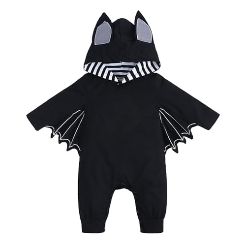 Generisch Baby Kostüm Halloween Fledermaus Langarm Jumpsuit Mit Integrierter Kapuze Und Fledermaus Ohren Weicher Strampler Für Cosplay Und Feste Generisch Baby Kostüm Halloween Fledermaus Langarm Jumpsuit Mit Integrierter Kapuze Und Fledermaus Ohren Weicher Strampler Für Cosplay Und Feste von Generisch
