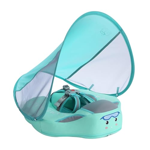 Generisch Baby Schwimmring mit Abnehmbarem Sonnendach, Verstellbarer Lustiger Poolschwimmer UPF 50+ Schutz Niedlich, Sicherheitsschnalle, Schwimmbadzubehör für Kinder von Generisch
