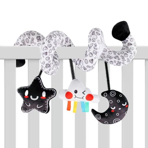 Generisch Babyspielzeug Für Kinderwagen - Hochkontrast Sinnesplüschtier Mit Glöckchen | Leichtes Kleinkindzubehör, Autoinnenraumaccessoires, Früherziehungsmittel Zur Visuellen Stimulation Generisch Babyspielzeug Für Kinderwagen - Hochkontrast Sinnesplüschtier Mit Glöckchen | Leichtes Kleinkindzubehör, Autoinnenraumaccessoires, Früherziehungsmittel Zur Visuellen Stimulation von Generisch