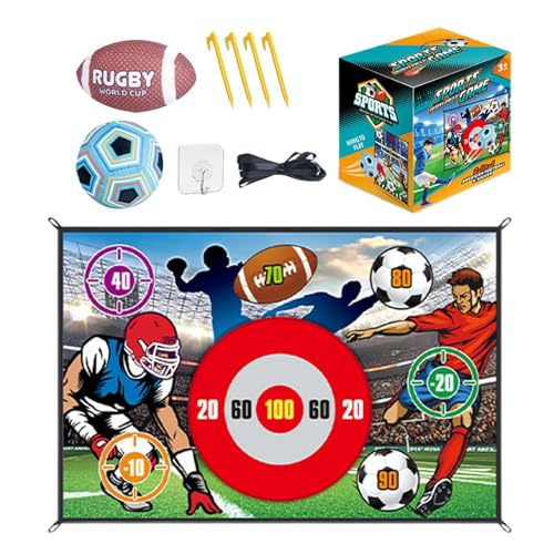 Generisch Backyard -Wurfspiele, Fußball -Trefferspiele | 2 in 1 Hinterhof Toss Sports Toys | Fußball werfen Zielspielzeug, Starke Haftung für das Wohnzimmer im Garage im Alter von 3 bis 8 Kindern von Generisch