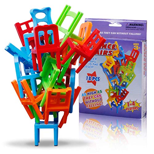 Generisch Balance Chairs Stapelspiel, 18 Stück, Balancier-Stühle für Kinder ab 3 Jahren, 20,5 x 15 x 3,5 cm Generisch Balance Chairs Stapelspiel, 18 Stück, Balancier-Stühle für Kinder ab 3 Jahren, 20,5 x 15 x 3,5 cm von Generisch