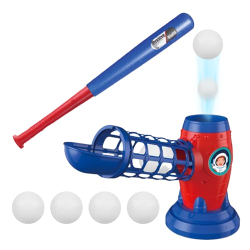 Generisch Baseball Pitching Machines, 2-In-1 Baseball Toy with Balls, Automatic Pitcher Sports Set, Ages 3-8, Ideal for Outdoor, Backyard, T Ball Practice, Birthday, Skill Training von Generisch