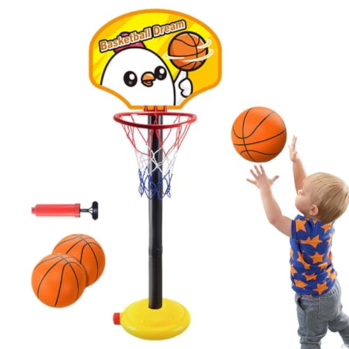 Generisch Basketballkorb mit Ständer für Kinder, höhenverstellbares Basketballständer-Set | Basketball-Spielzeug für Spielzimmer, Keller, Hobbyraum, Garage, Kindergarten von Generisch